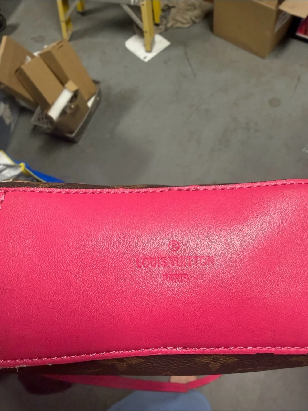 Louis Vuitton Saintonge Monogram Canvas Crossbody Shoulder Bag Pink Tassels